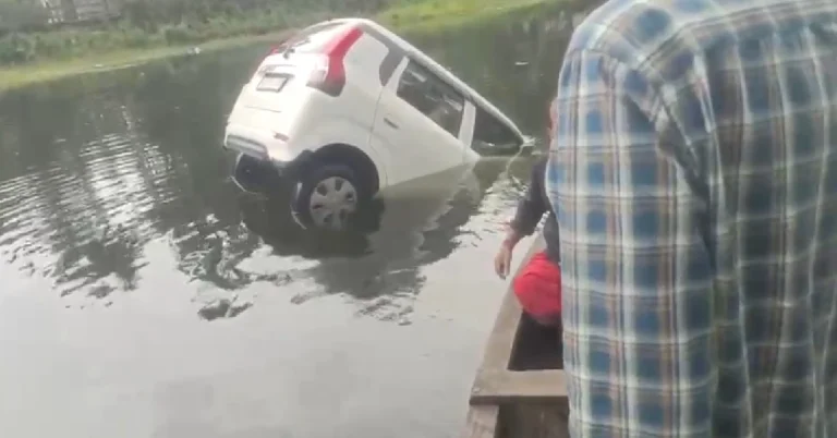 കോട്ടയം മറവൻതുരുത്തിൽ മദ്യലഹരിയില്‍ യുവാവ് പുഴയിലേക്ക് കാര്‍ ഓടിച്ചിറക്കി
